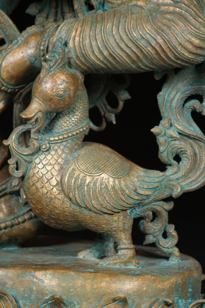 Dancing Saraswati with Peacock 36"